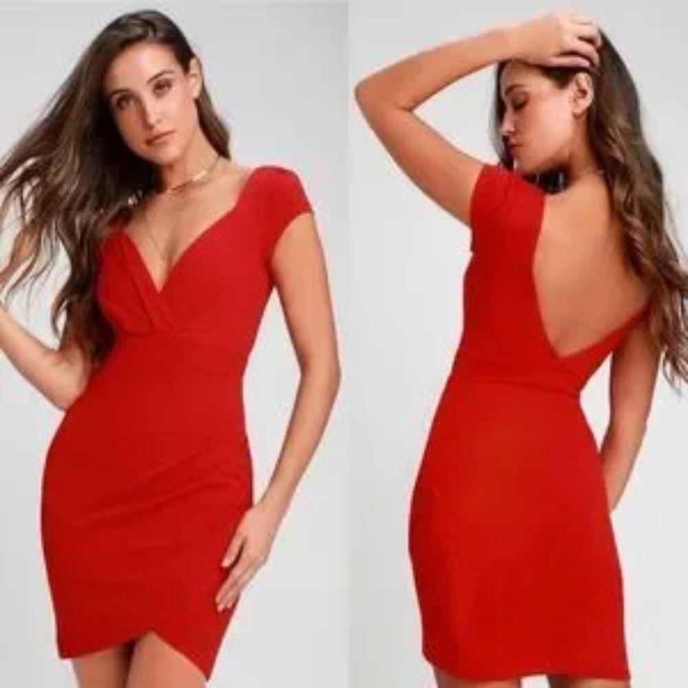 Lulu's Red Midi Dress